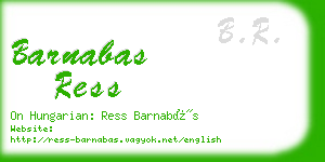 barnabas ress business card